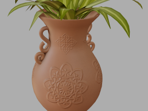 potted inoor plant 3D मॉडल