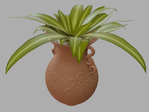 potted inoor plant 3D मॉडल