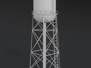 water tower old abandoned pbr 3D Model
