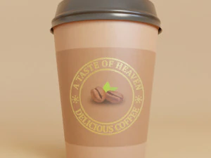 Einweg-Kaffeetasse pbr 3D Modell