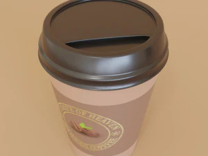 Disposable coffee cup pbr 3D Model