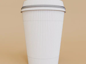 Disposable coffee cup pbr 3D Model
