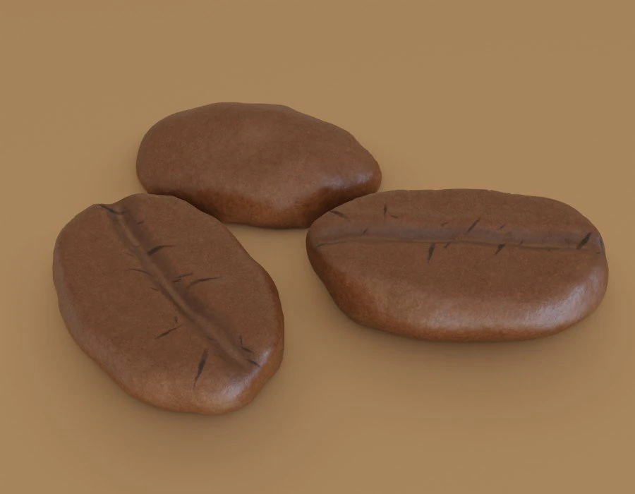 coffee bean pbr 3D Model .c4d .max .obj .3ds .fbx .stl .blend 