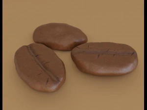Kaffeebohne pbr 3D Modell