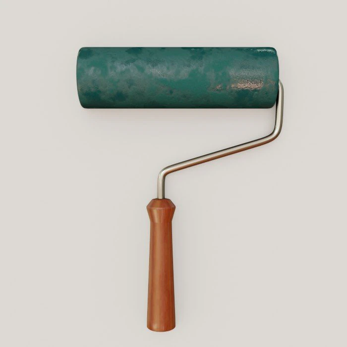 Paint roller pbr 3D Model .c4d .max .obj .3ds .fbx .stl .blend 