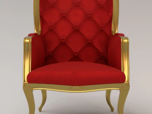 Queen sofa chair pbr multiple designs 3D Model