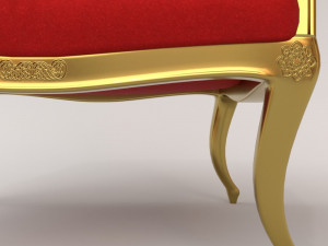 queen sofa chair pbr multiple designs 3D Model