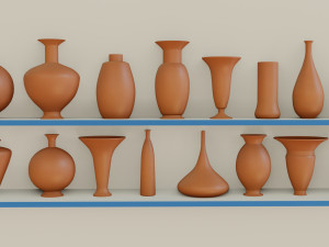 low polygon vase designs collection Modello 3D