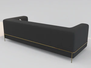 Black sofa pbr 3D Model
