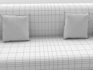 black sofa pbr 3D Model