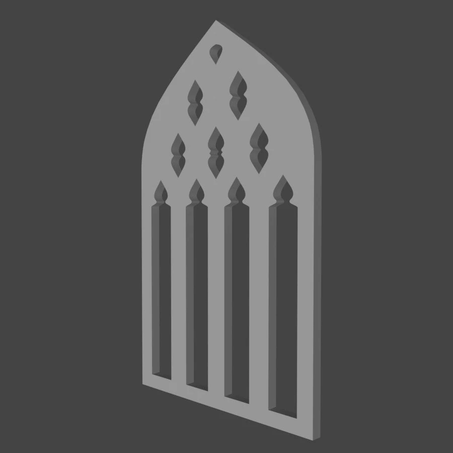 medieval window 3D Model .c4d .max .obj .3ds .fbx .stl .blend 