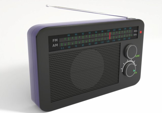 radio pbr model Modelo 3D .c4d .max .obj .3ds .fbx .stl .blend 