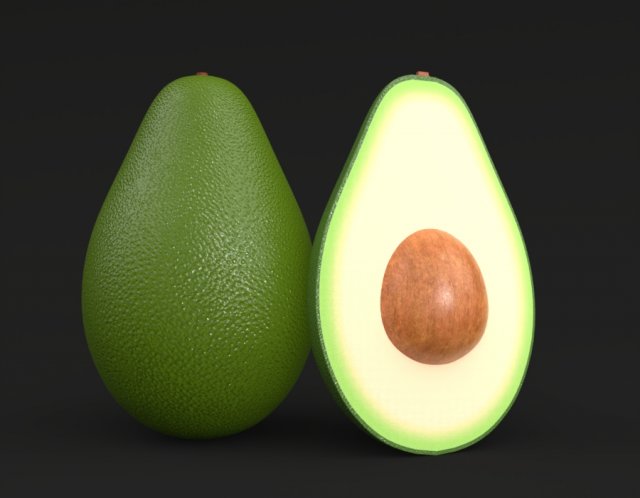 Avocado Fruit Modello 3D .c4d .max .obj .3ds .fbx .stl .blend 