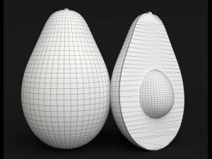 Avocado Fruit 3D Model