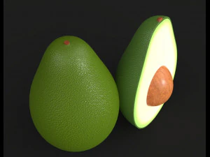 Avocado Fruit 3D Model