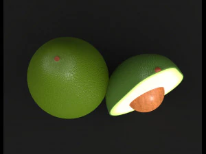 Avocado Fruit 3D Model
