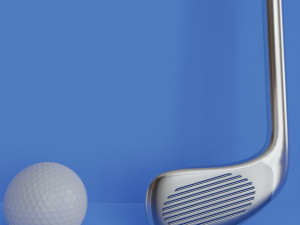Golf Club and Golf ball Modelo 3D