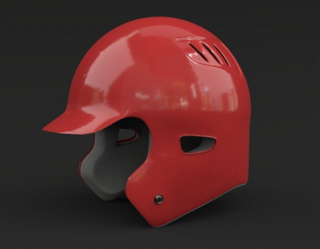 Baseball Helmet PBR Modelo 3D .c4d .max .obj .3ds .fbx .stl .blend 