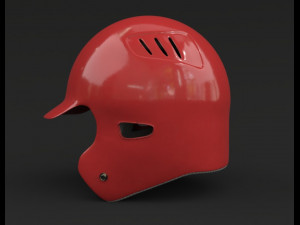 Baseball Helmet PBR Modelo 3D
