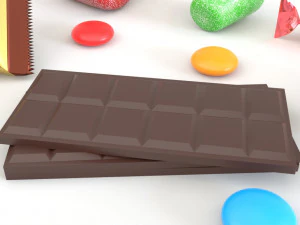 Chocolate and candies pbr 3D Model