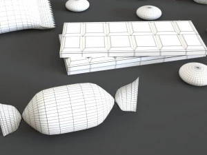 Chocolate and candies pbr 3D Model