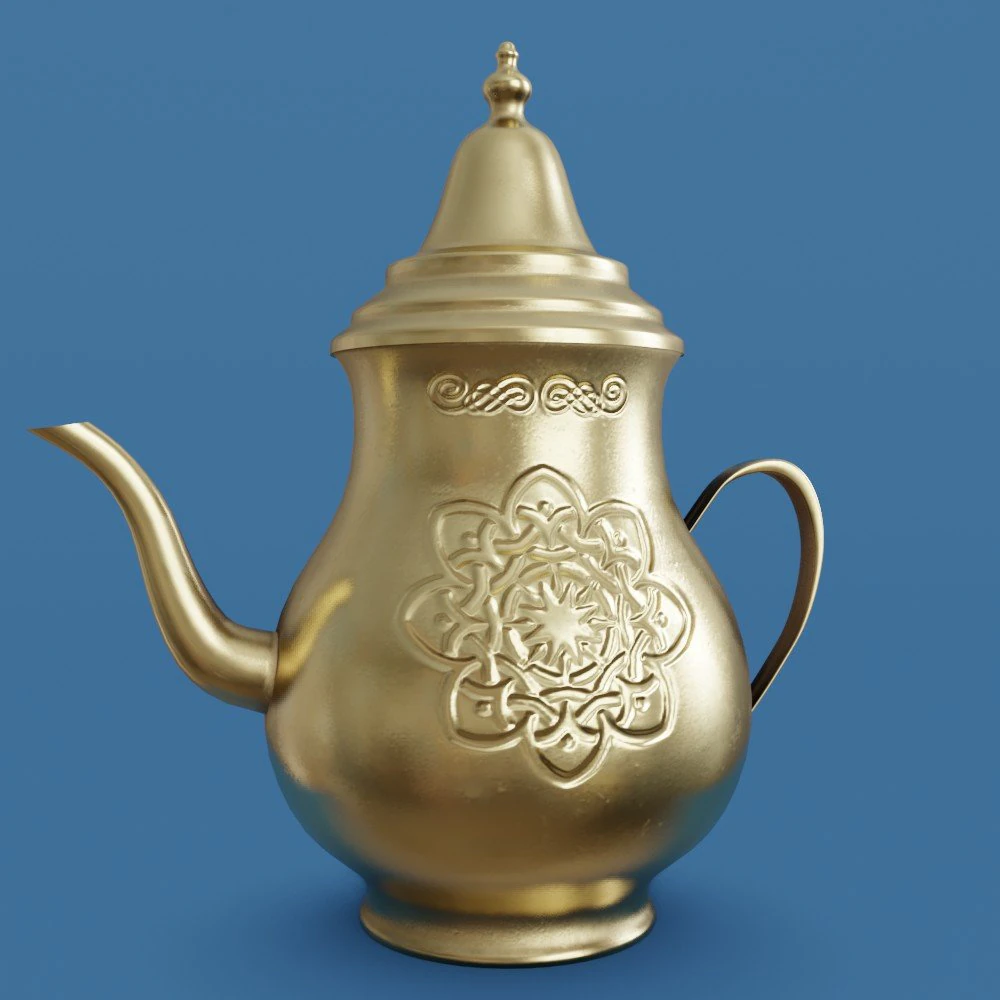 Vintage teapot 3D Model .c4d .max .obj .3ds .fbx .stl .blend 