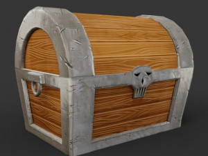 Stylized treasure chest 3D Model