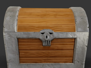 Stylized treasure chest 3D Модель