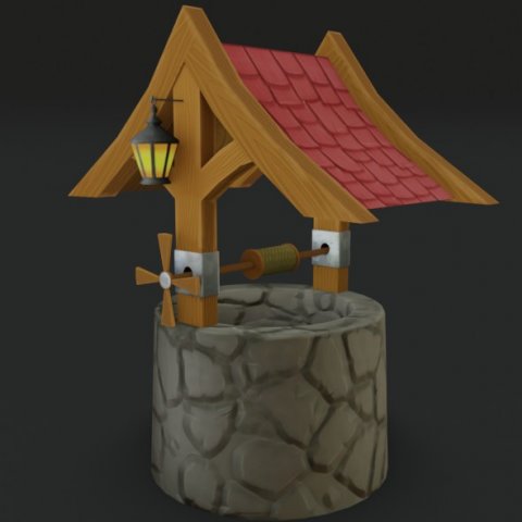 Stylized Well 3D मॉडल .c4d .max .obj .3ds .fbx .stl .blend 