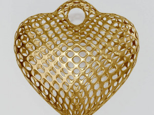 Heart pendant design 3D Print Model