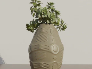 Carved Vase design 3D Print Model