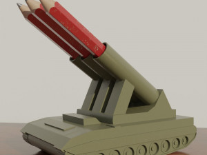 Tank shaped pencil holder 3Dプリントモデル