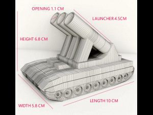 Tank shaped pencil holder 3D Принт Модель