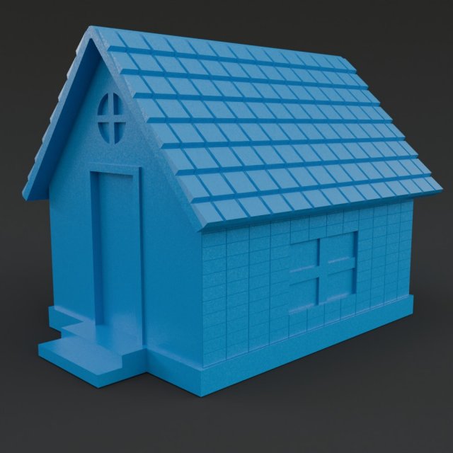 Cartoon House 3d printable 3Dプリントモデル .c4d .max .obj .3ds .fbx .stl .blend 