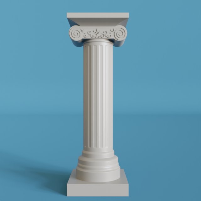 Roman column candle holder 3D-Druckmodell .c4d .max .obj .3ds .fbx .stl .blend 