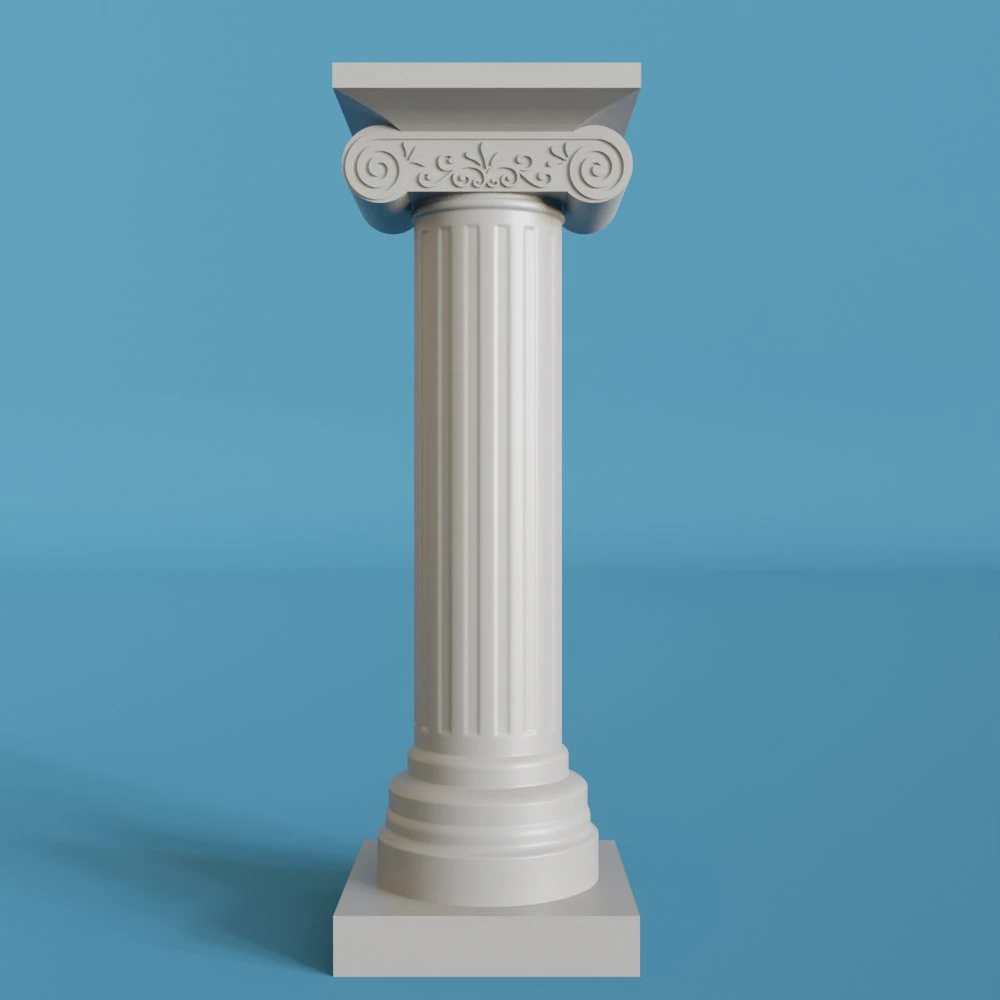 Roman column candle holder 3D Print Model .c4d .max .obj .3ds .fbx .stl .blend