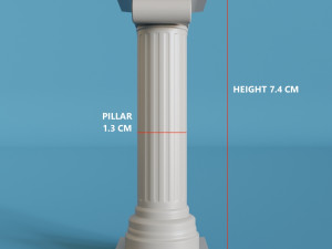 Roman column candle holder 3D-Druckmodell