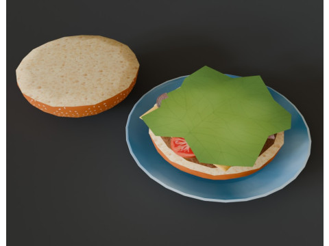 Stylized burger 3Dモデル