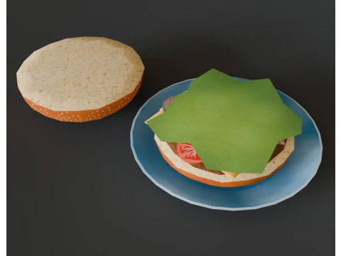 Hamburger stilizzato Modello 3D