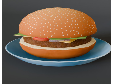 Stylized burger 3Dモデル