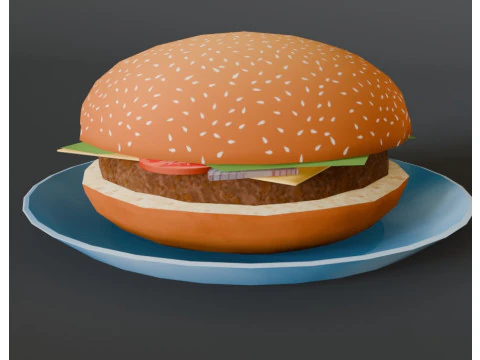 Hamburger stilizzato Modello 3D
