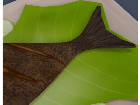 Stylized roasted fish 3d 3D मॉडल