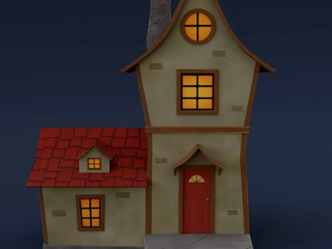 Stylized Fantasy House 3D Model