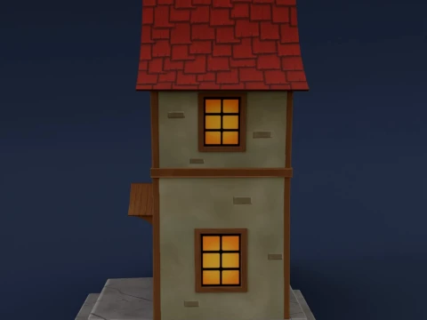 Stylized Fantasy House 3D Model