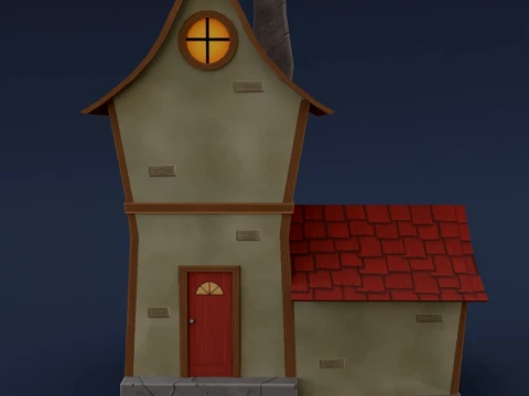Stylized Fantasy House 3D Model