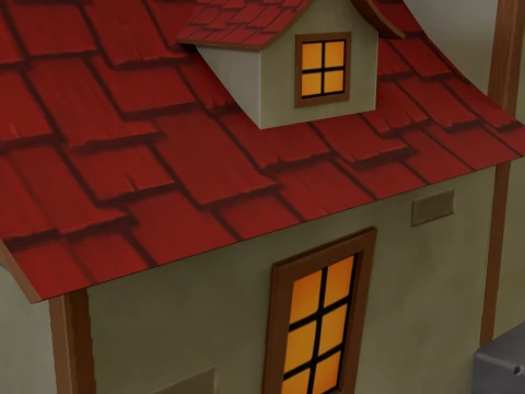 Stylized Fantasy House 3D Model