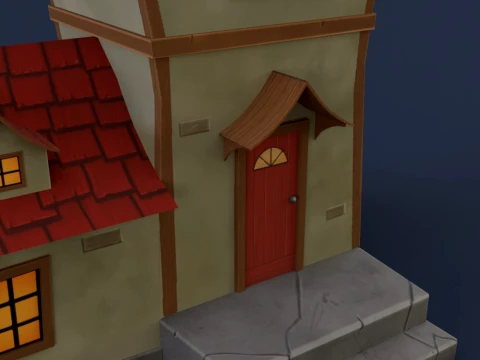 Stylized Fantasy House 3D Model
