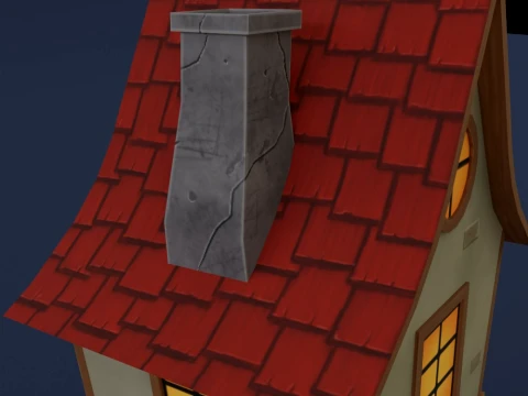 Stylized Fantasy House 3D Model