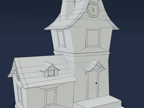 Stylized Fantasy House 3D Model