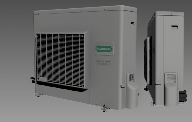 General air conditioning Model 3D .c4d .max .obj .3ds .fbx .stl .blend 
